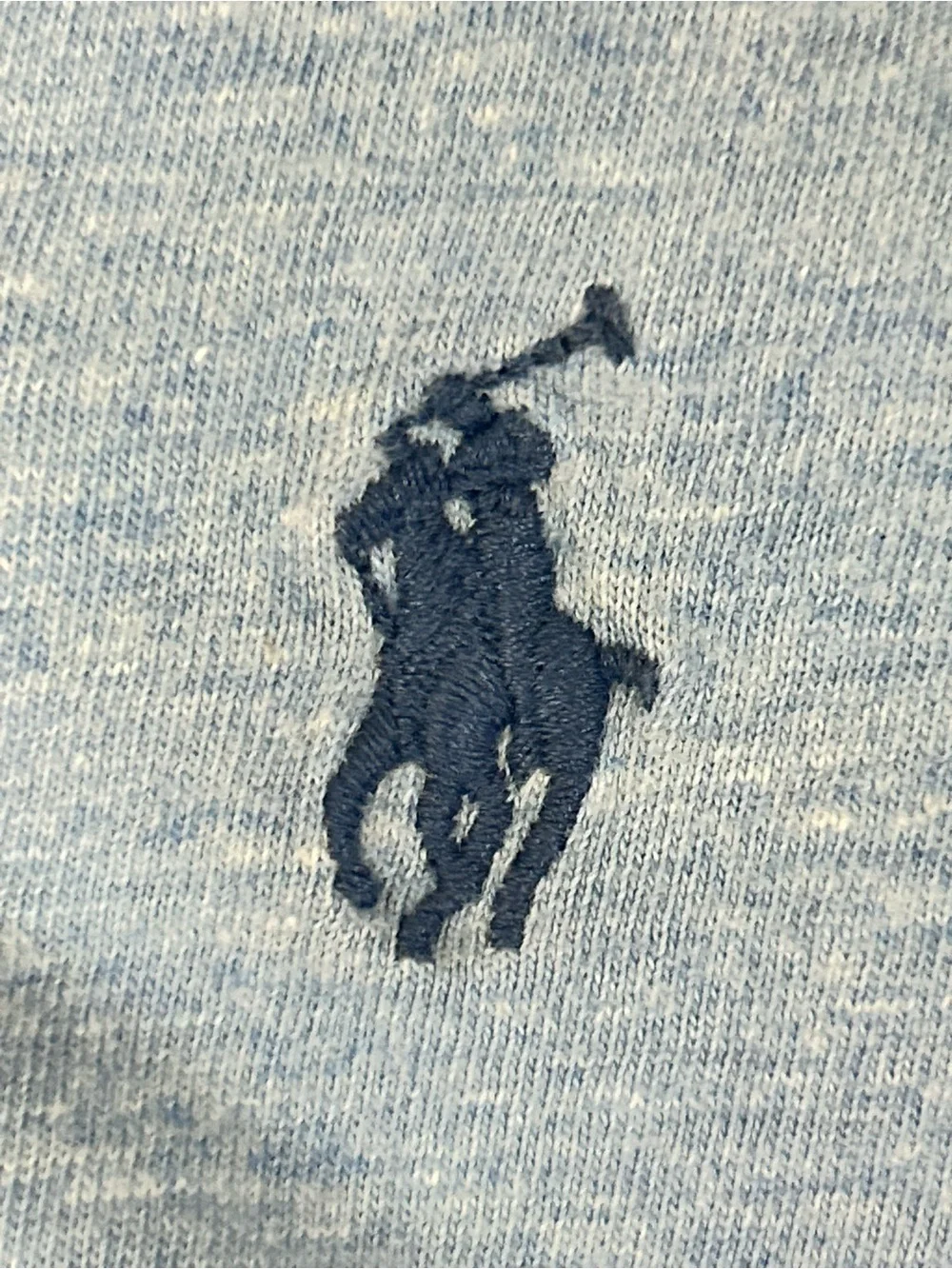 Polo by Ralph Lauren Light Blue Heather Tee with Subtle Logo Print